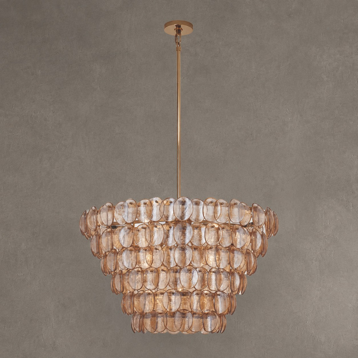 Uroko Fish-Scale Glass Chandelier