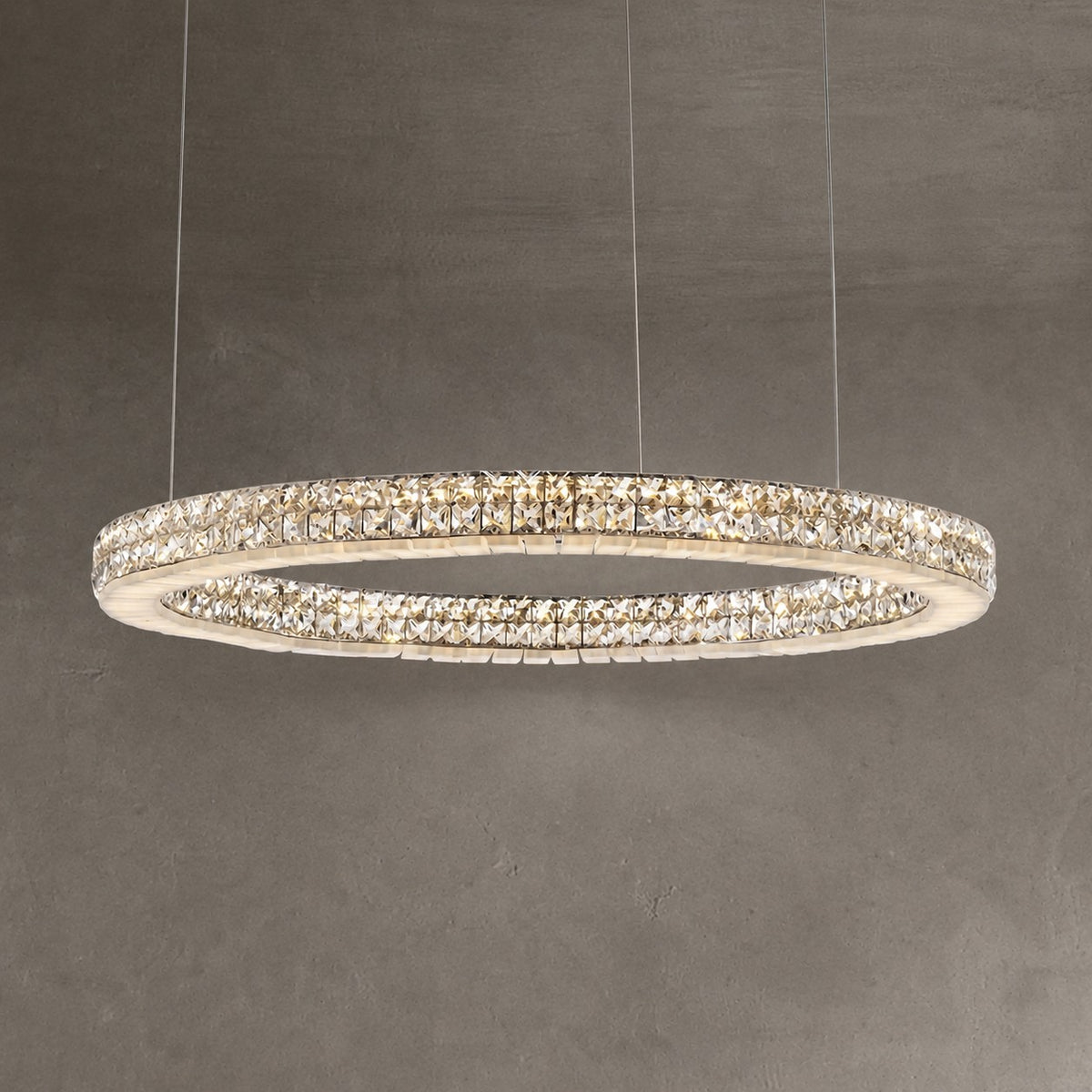 Vera Crystal and Alabaster Chandelier