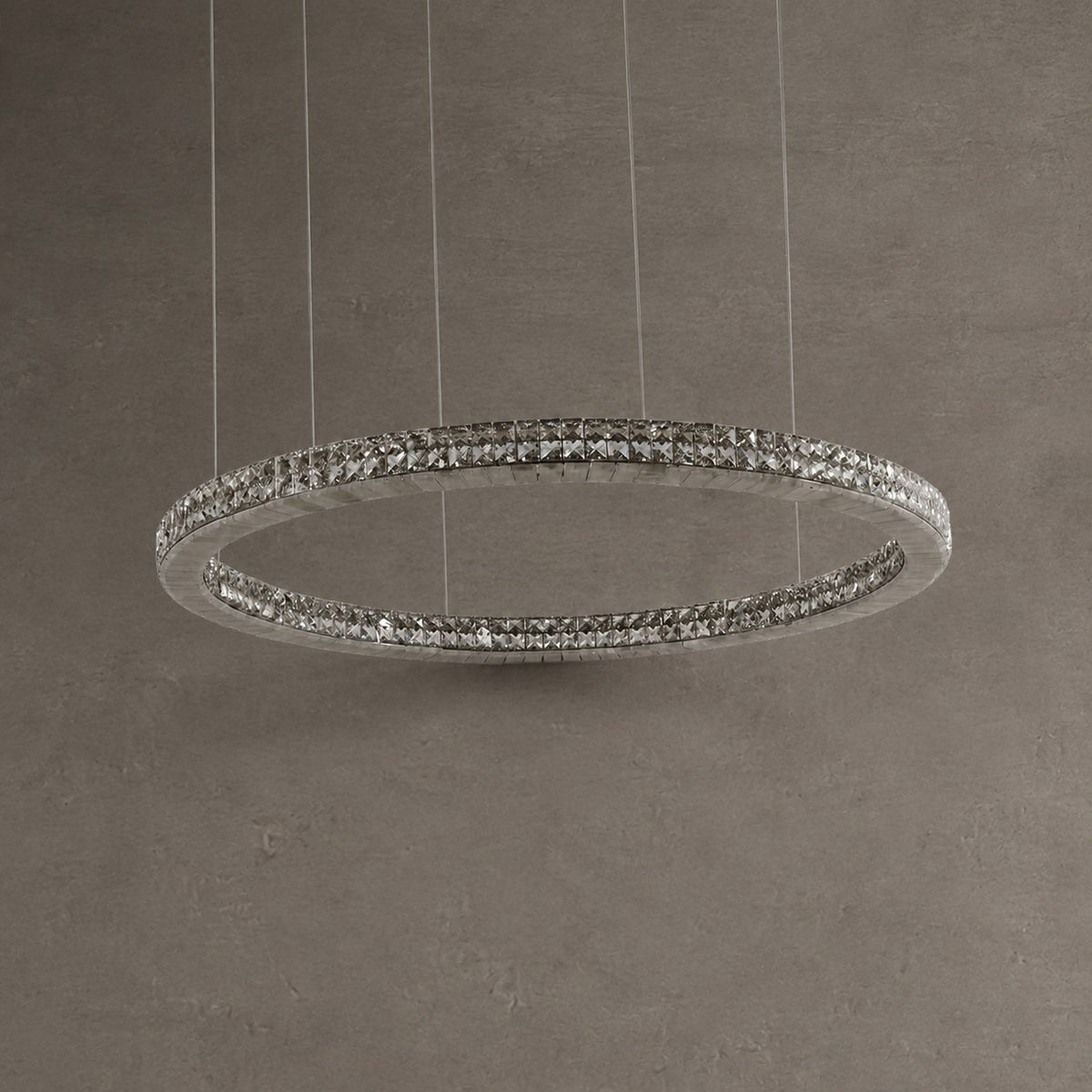 Vera Crystal and Alabaster Chandelier