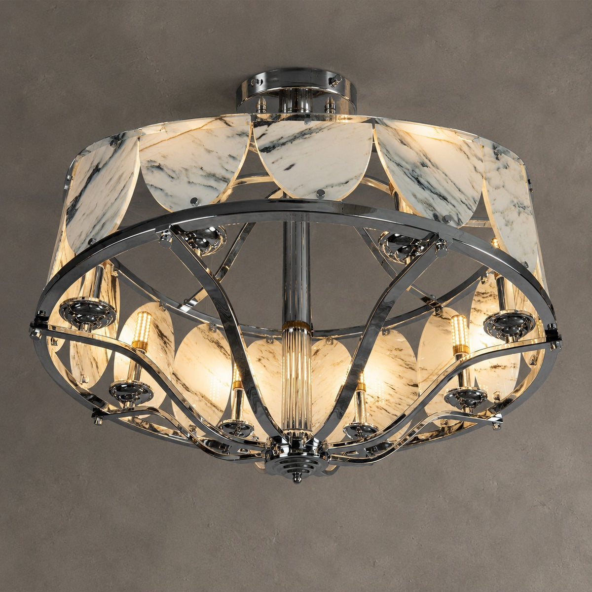 Vintage Lantern Luxury Stone Chandelier