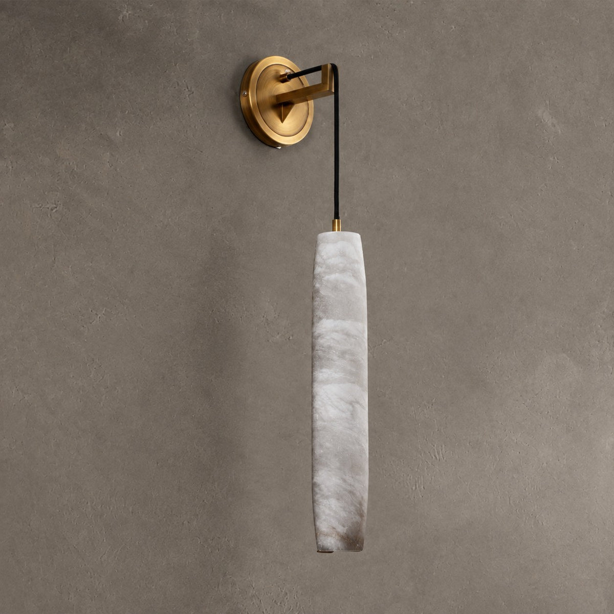 Wrenna Alabaster Flute Wall Lamp