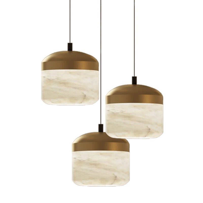 Queena Modern Alabaster Pendant, Kitchen Island Pendant Light