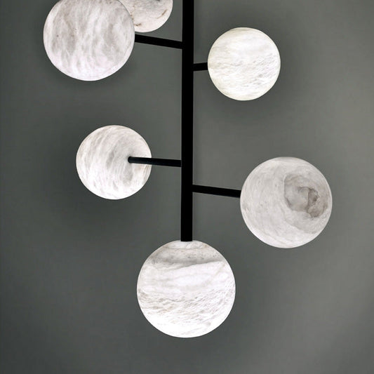Lola Modern Artistic Alabaster Pendant Light, Unique Chandelier Designs