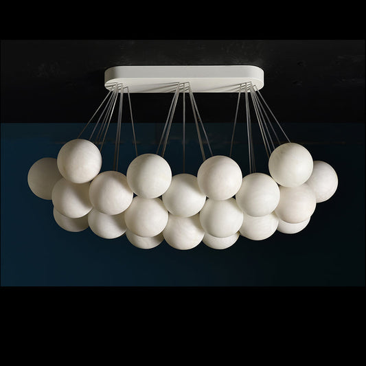 Setlla 27-Alabaster Ball Chandelier, Luxury Model Lighting