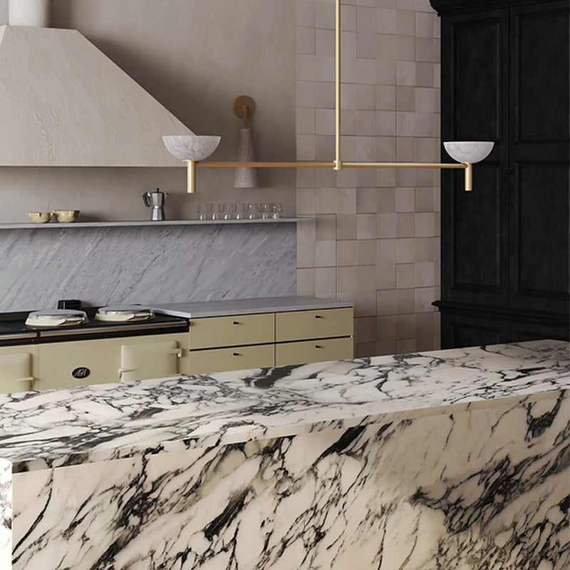 Sally Kitchen Island Pendant Light with Alabaster Shades, Modern Chandelier