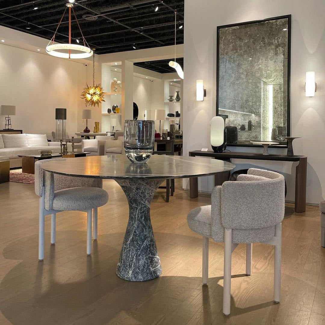 Annie Alabaster Pendant, Modern Chandelier with Leather Hook