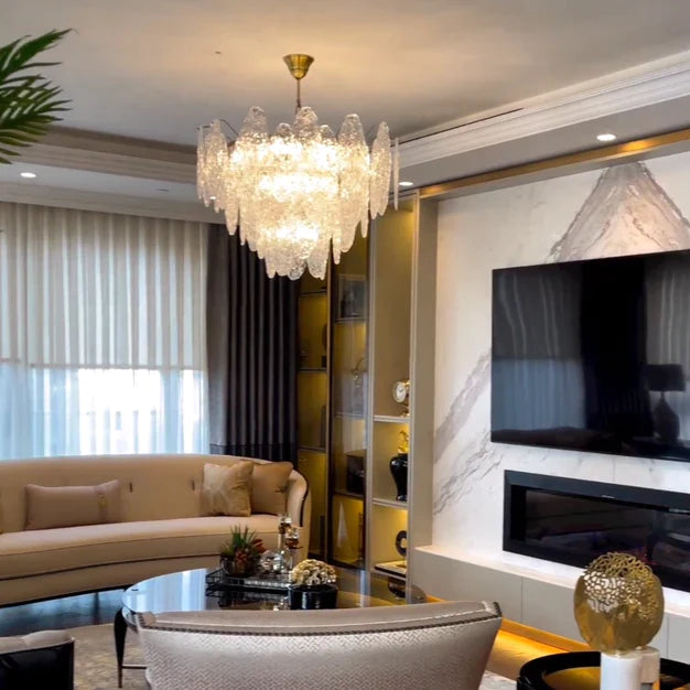Modern Round/Rectangle Handmade Glass Chandelier