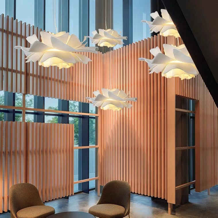 2024 New Arrival Single White Flower Ceiling Light For Kitchen Dining Room Table