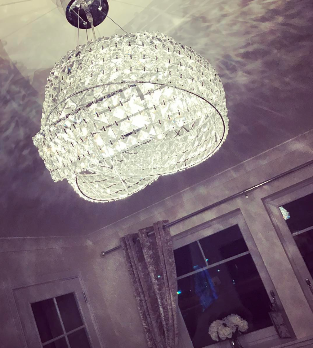 2023 New Crystal Chandelier with Chrome Iron Frame