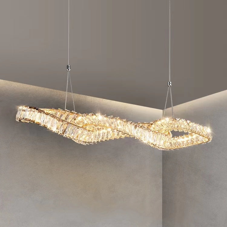 Designer Model Light Luxury Creative Crystal Pendant Chandelier for Dining Room/Kitchen Island