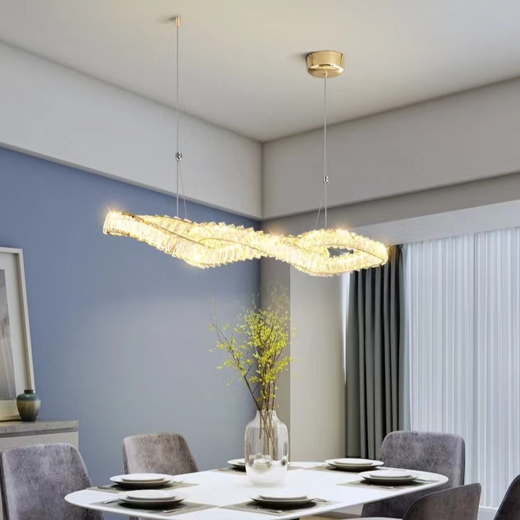Designer Model Light Luxury Creative Crystal Pendant Chandelier for Dining Room/Kitchen Island