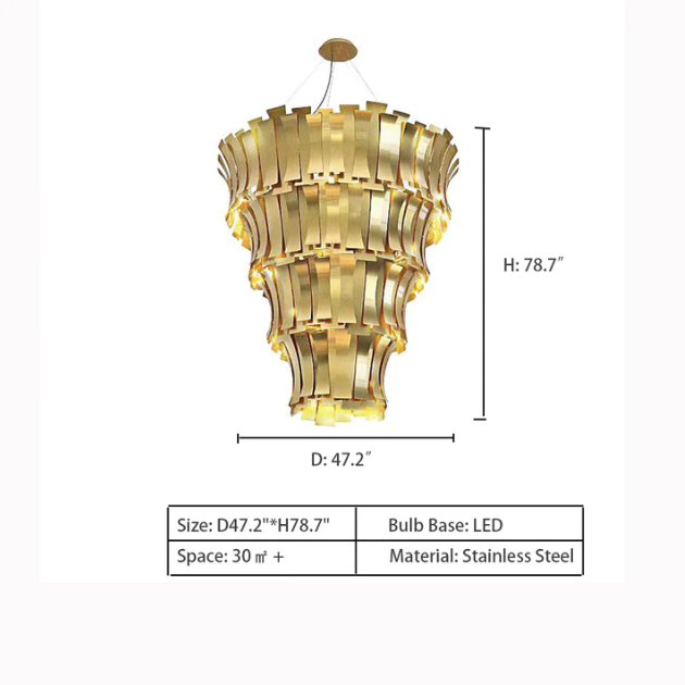 D47.2"*H78.7" Etta Chandelier,chandelier,chandelier,gold,luxury,stainless steel,chandeliers,multi-tier,layer,layers,tiers,living room,high ceiling room