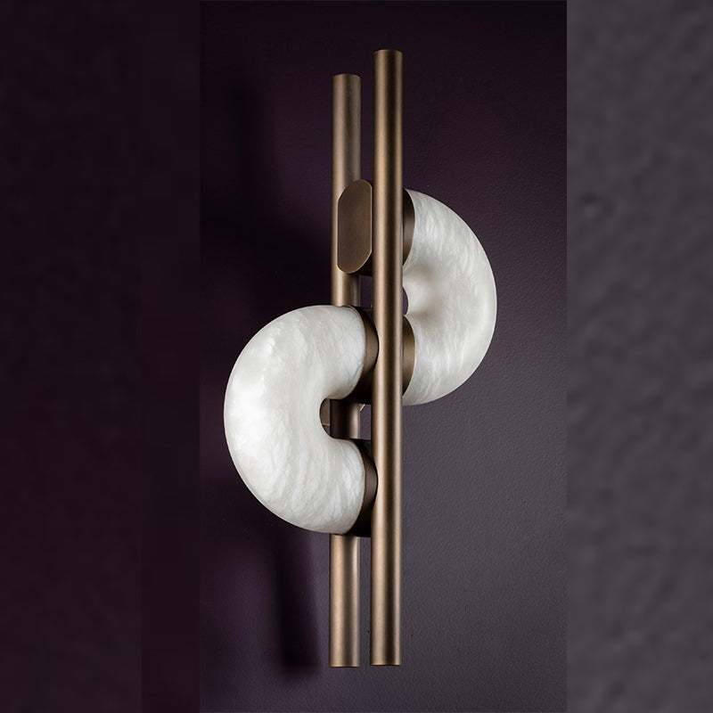 Elodie Alabaster Global Wall Light, Designer Modern Wall Light