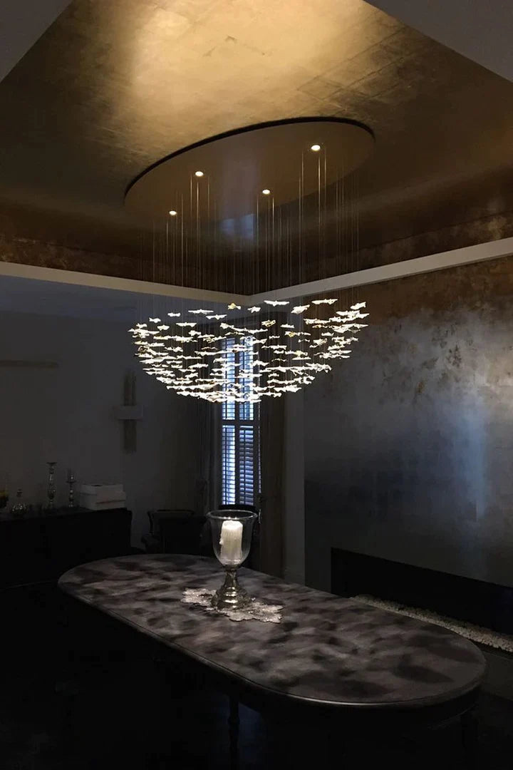New Postmodern Round/Oval 84/102/170/192 Leaves Art Design Chandelier