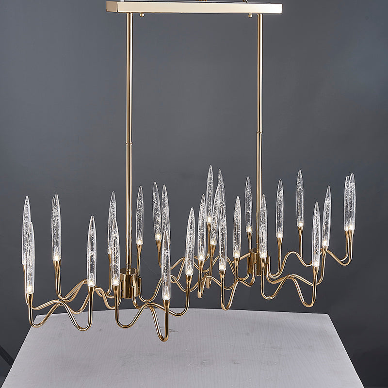 Modern Luxury Brass Glass Chandelier