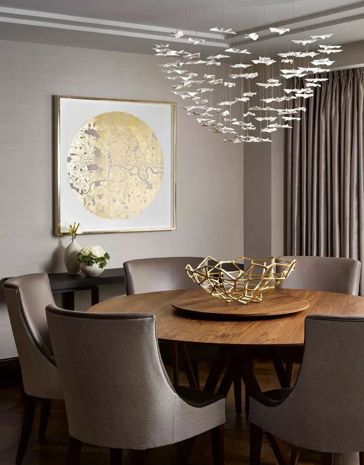 New Postmodern Round/Oval 84/102/170/192 Leaves Art Design Chandelier