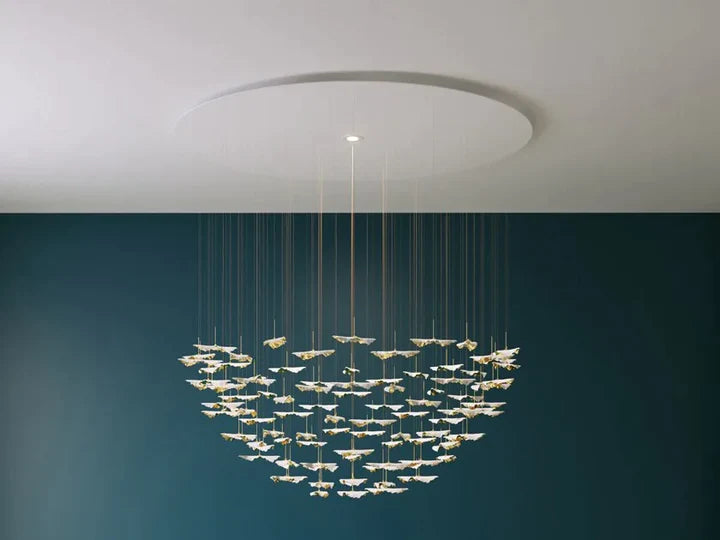 New Postmodern Round/Oval 84/102/170/192 Leaves Art Design Chandelier