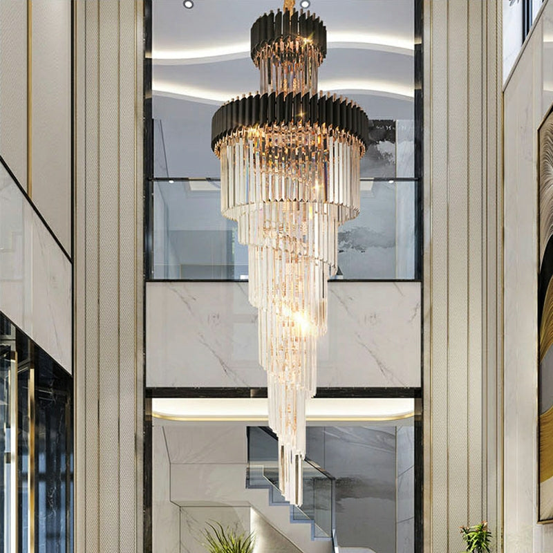 Classic Large Multi-layered Spiral Crystal | Valley Lamps