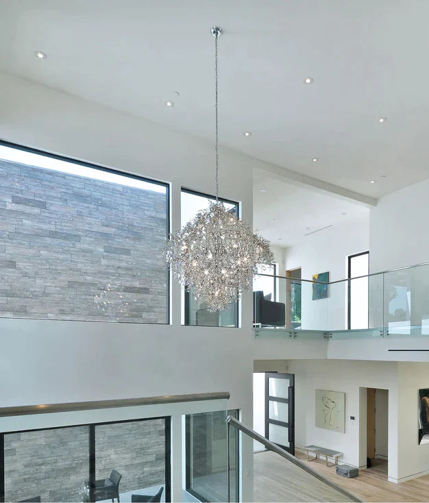 Modern 10/13/21-Light Gyroscopic Chrome Pendant Light Fixtures for Dining Room/Living Room