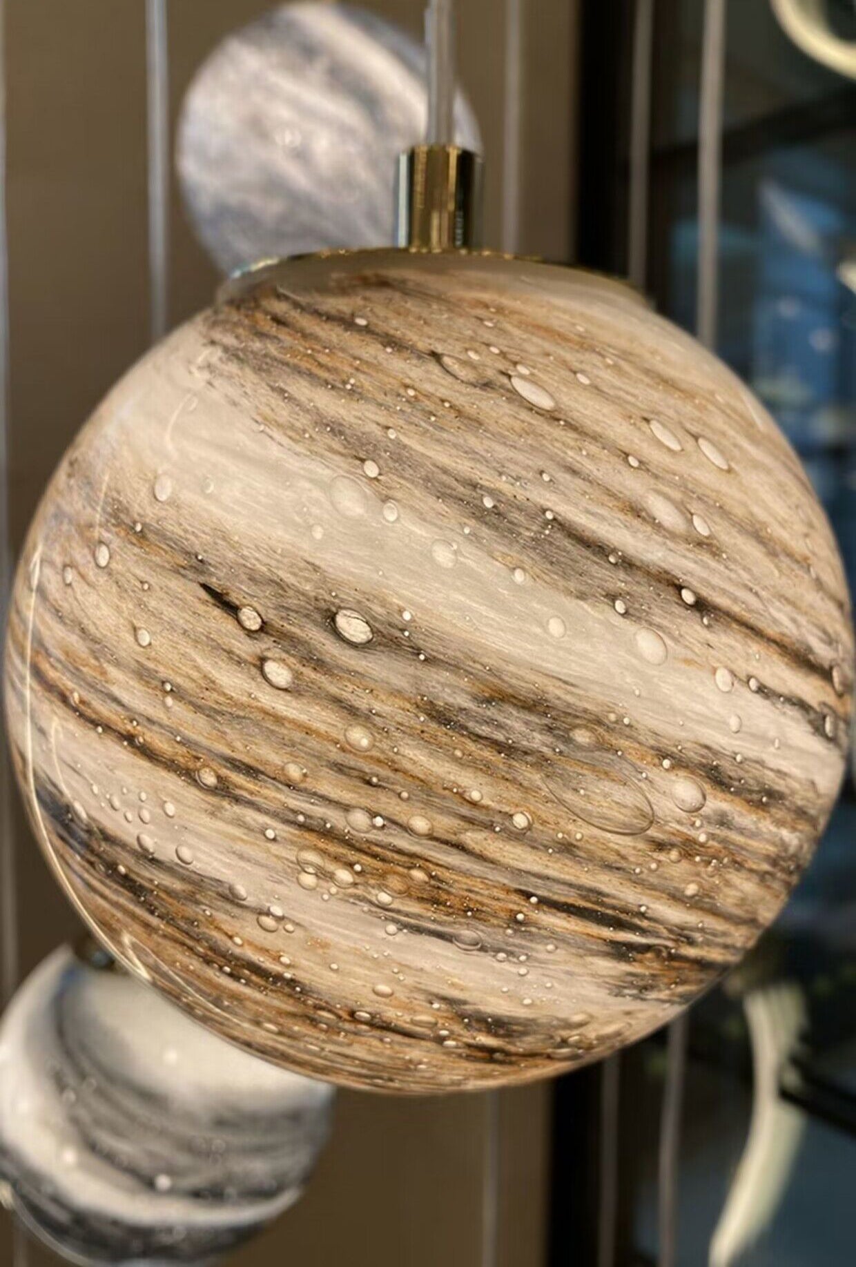 2023 New Nordic Planet Creative Long Pendant Chandelier For Staircase/Foyer/High-ceiling Hallway