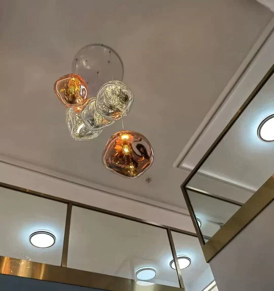 Modern Rock Glass Special Shape Pendant Lighting