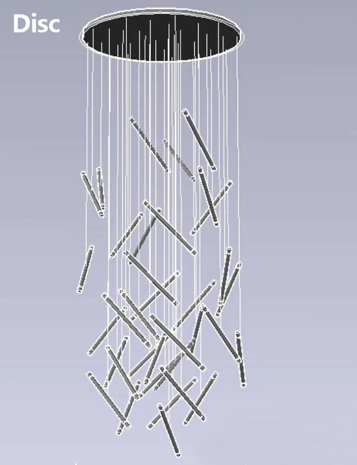 Modern Italian Creative Art Sticks Ceiling Chandelier for Living Room/Staircase/Hotel Lobby, round ,rectangle, extra large , oversized, sticks, acrylic, adjustable, foyer, duplex