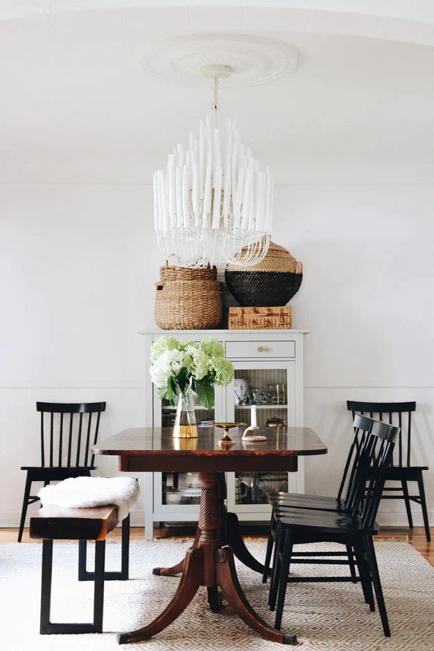 Modern Art Design 5/6-Light Modern Branch Modeling Chandelier in White/Black