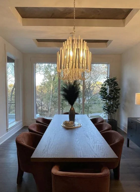 Modern Art Design 5/6-Light Modern Branch Modeling Chandelier in White/Black