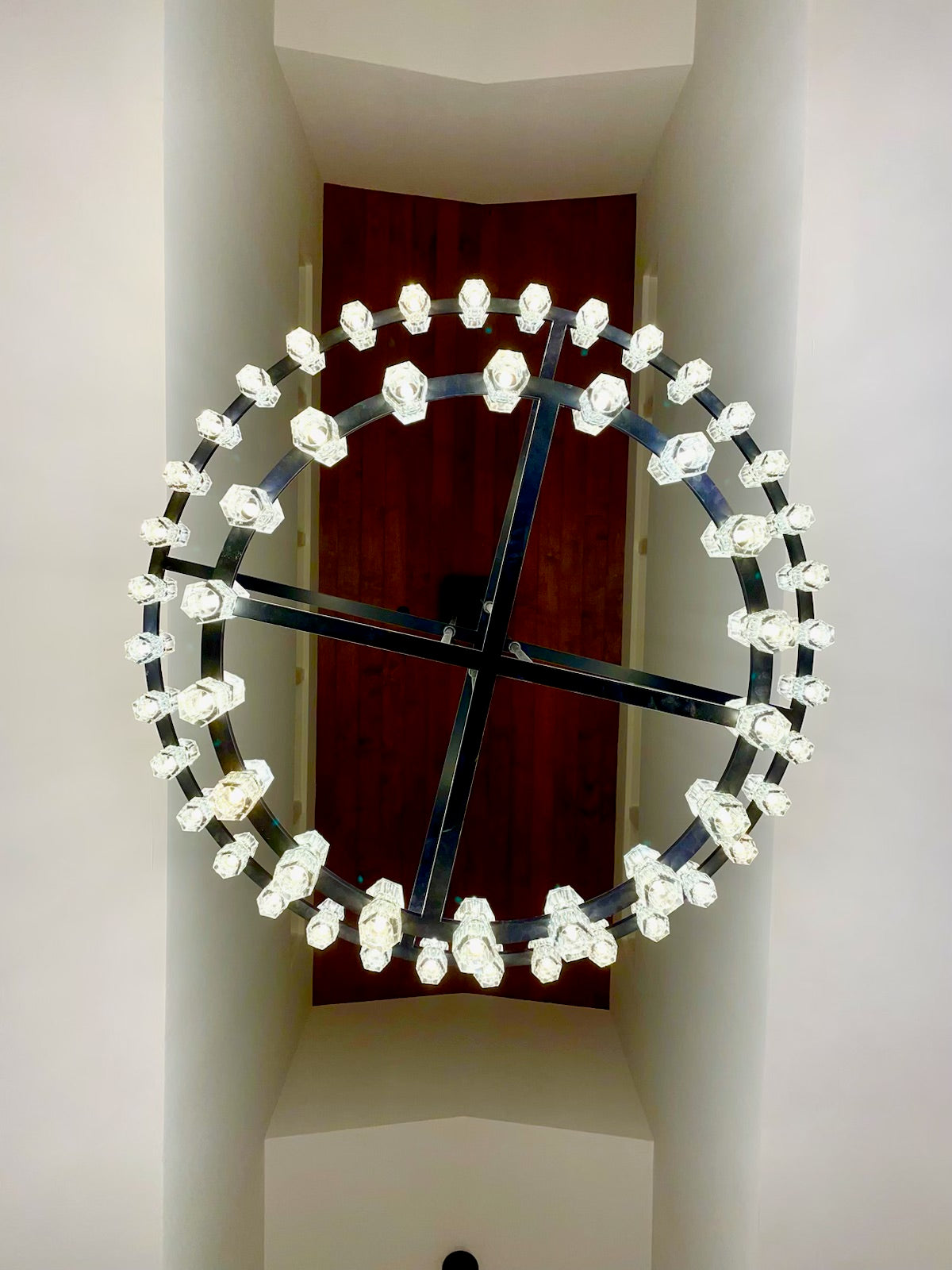 Avelon Crystal 2-Tier Round Chandelier 60"