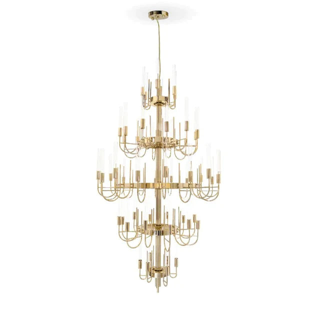Luxury 5-Tier Crystal Rods  Luxury Gala Chandelier
