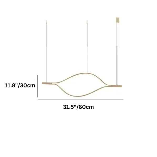 Modern Simple Aluminum Waving Chandelier