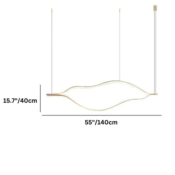 Modern Simple Aluminum Waving Chandelier