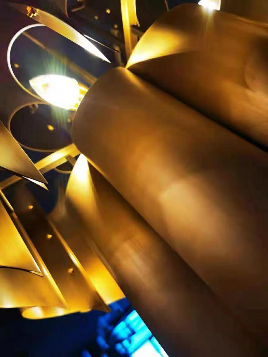 Cathedral Brass Pendant Lighting 24"