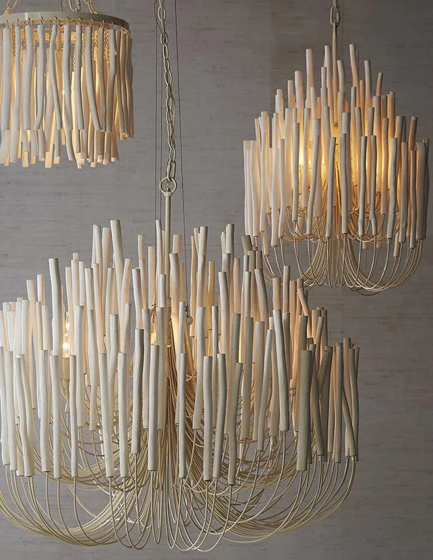 Modern Art Design 5/6-Light Modern Branch Modeling Chandelier in White/Black