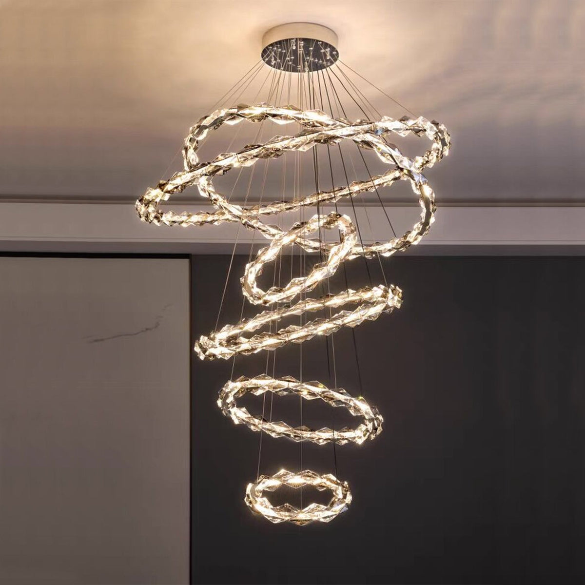 Oversized Multi-Tiered Rings Crystal | Valley Lamps