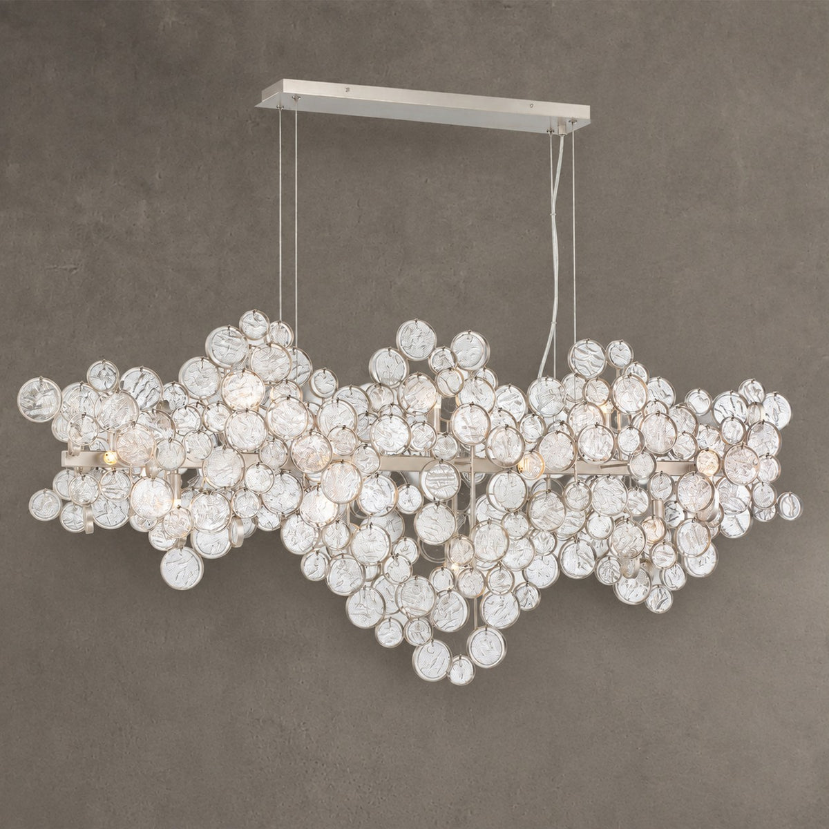 Mirella Trento Clustered Glass Linear Chandelier
