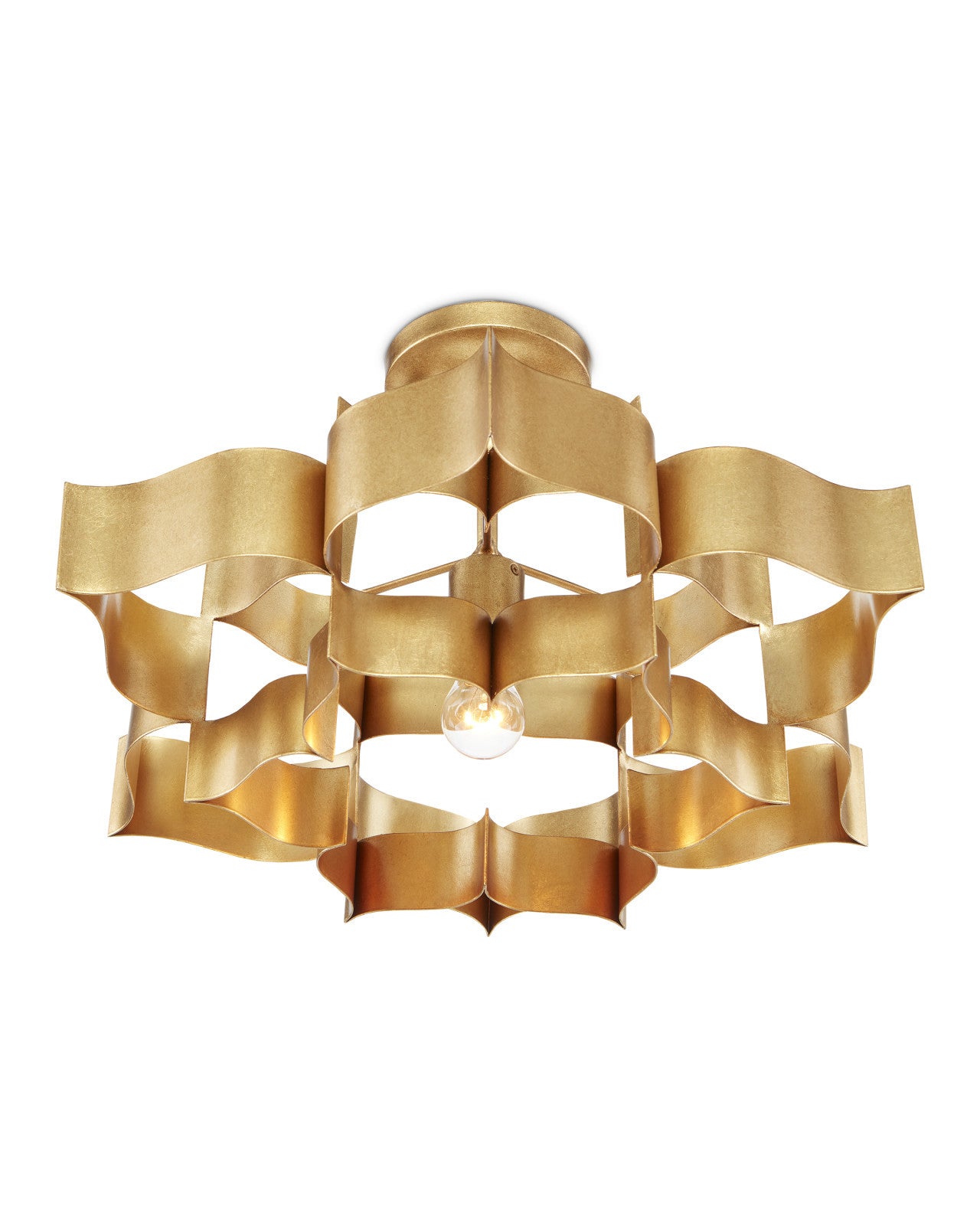 Golden leaf shape Small Chandelier