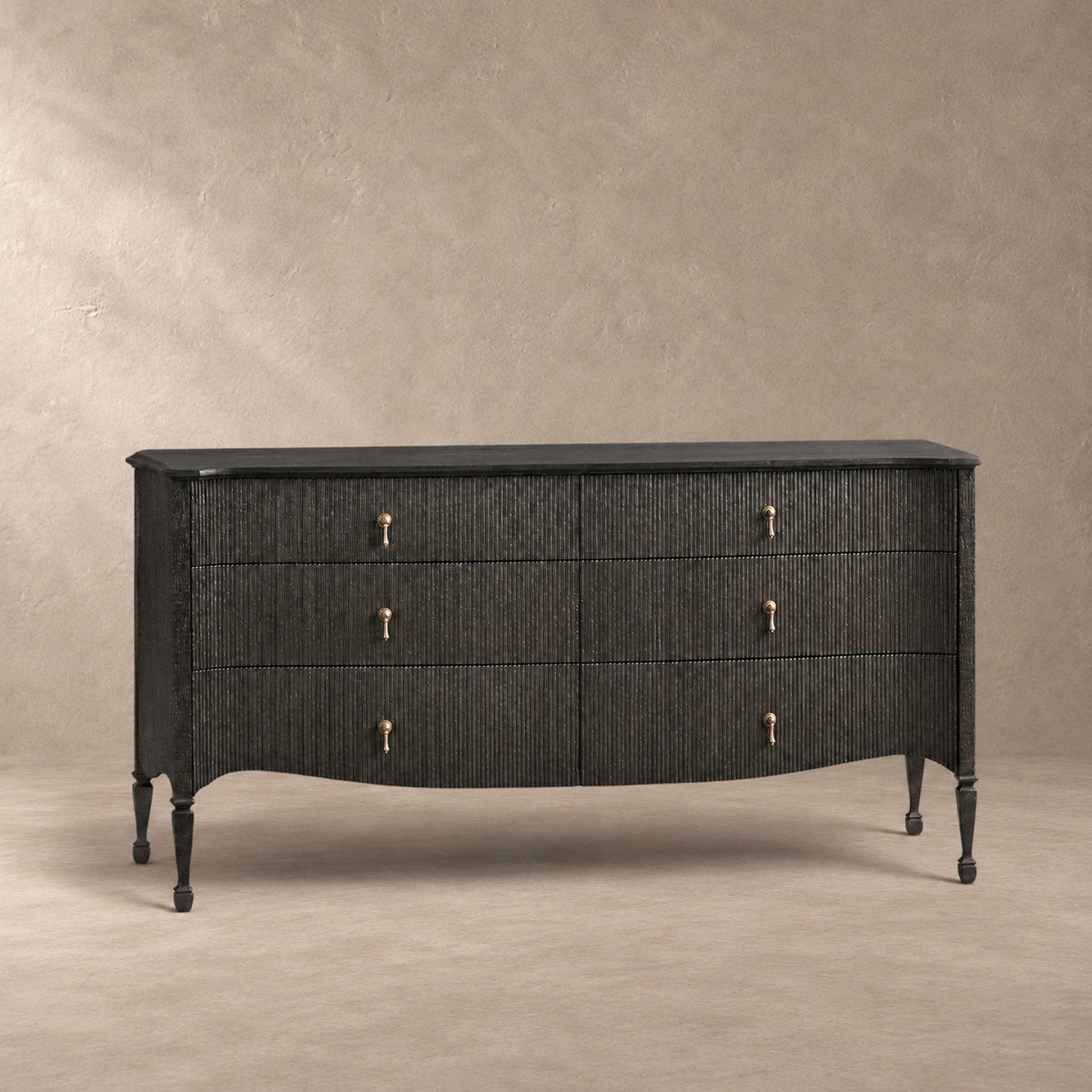 Sculpted Reeded Bedroom Storage Chest