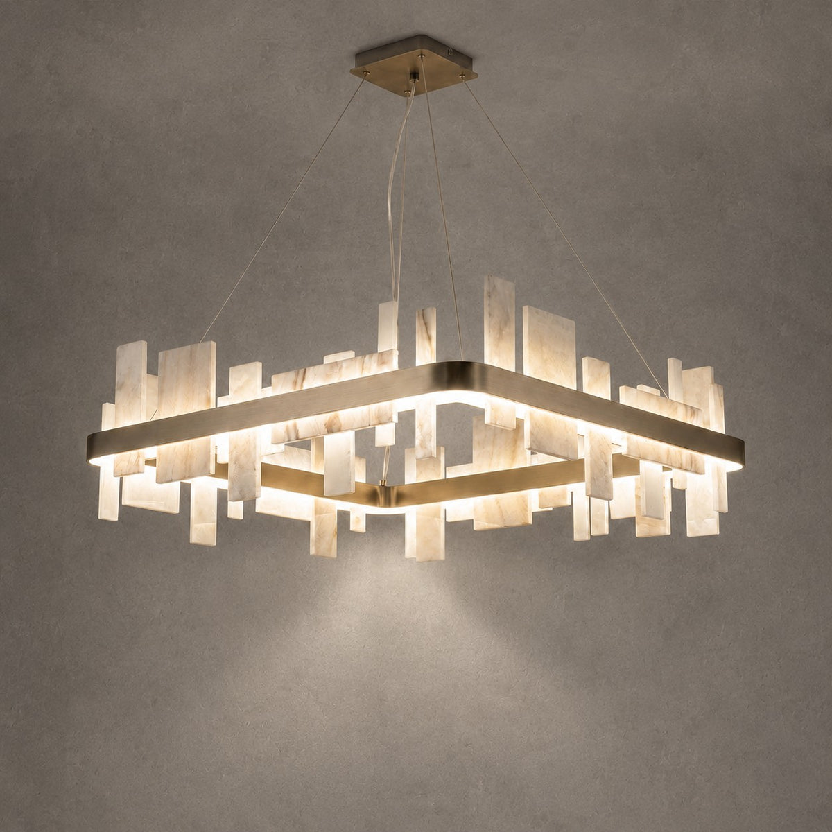 Mirage Natural Stone Chandelier 31"