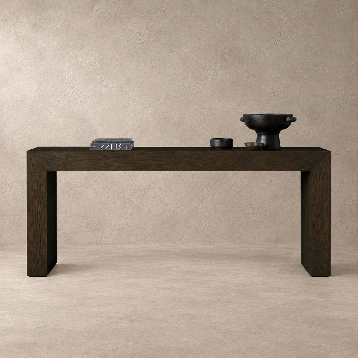 Waterfall Edge Solid Oak Hallway Table