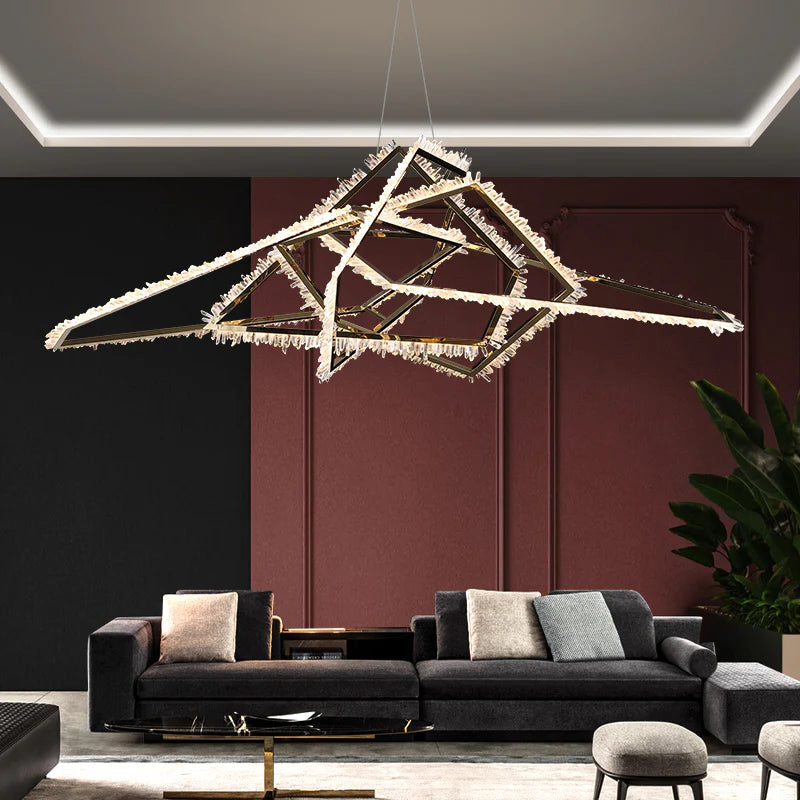 Marty Modern Rock Crystal Irregular Chandelier