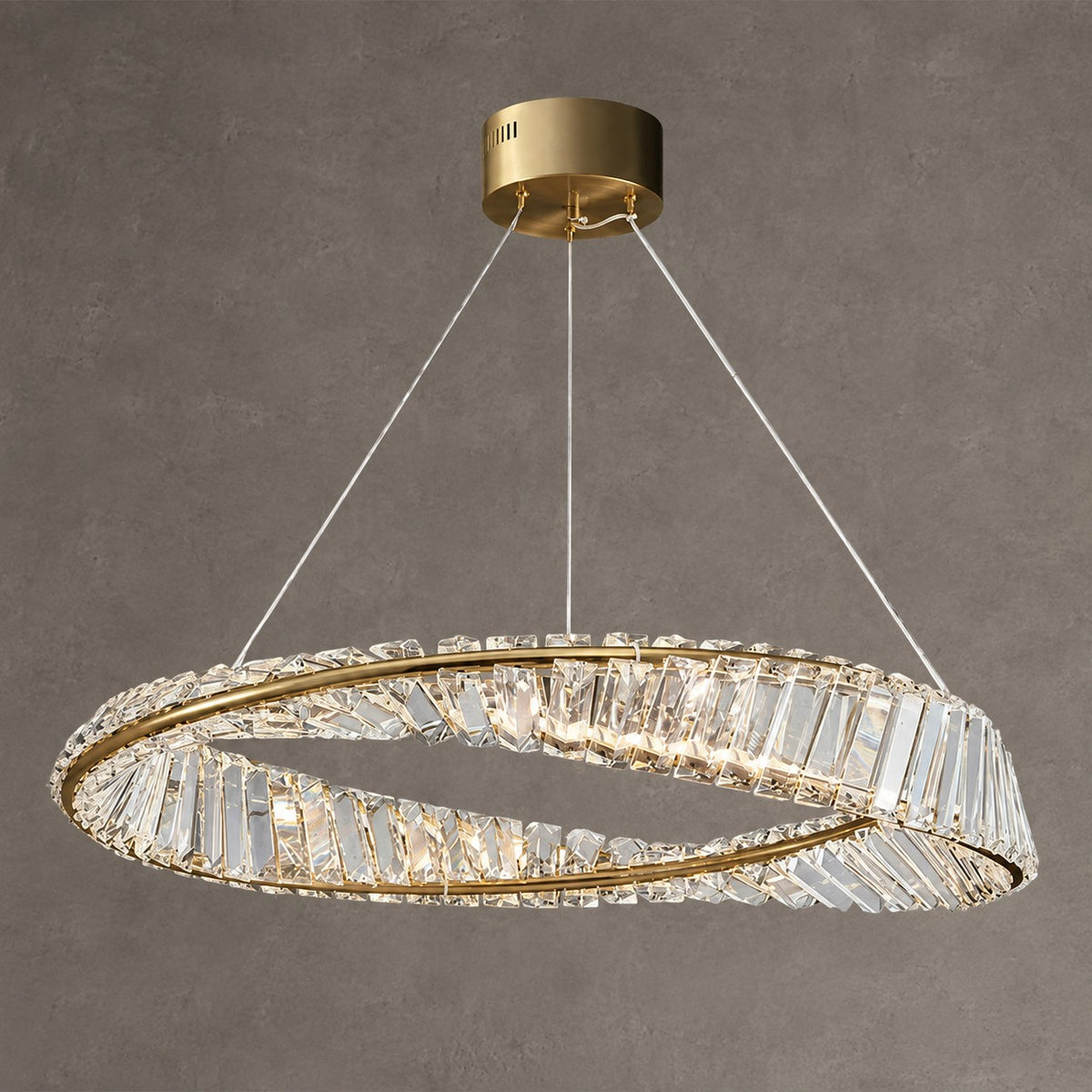 1/2/3-Ring Crystal Chandelier for Luxury Living/ Dining Room/Bedroom
