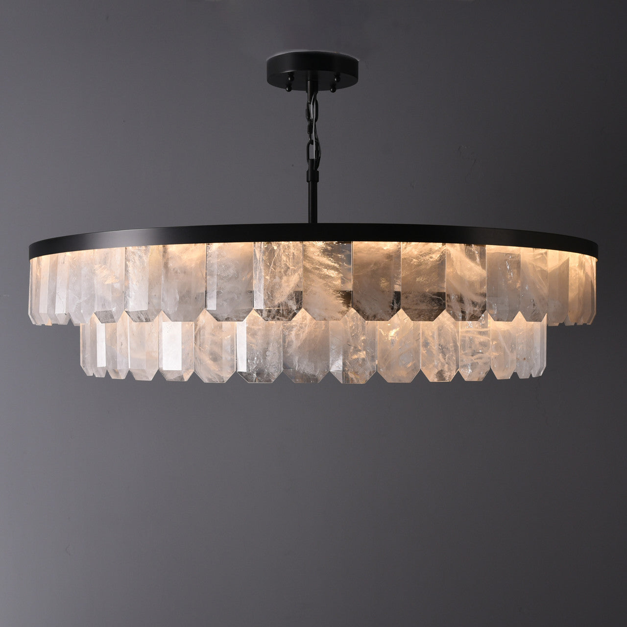 Rolantis Double Rock Crystal Chandelier