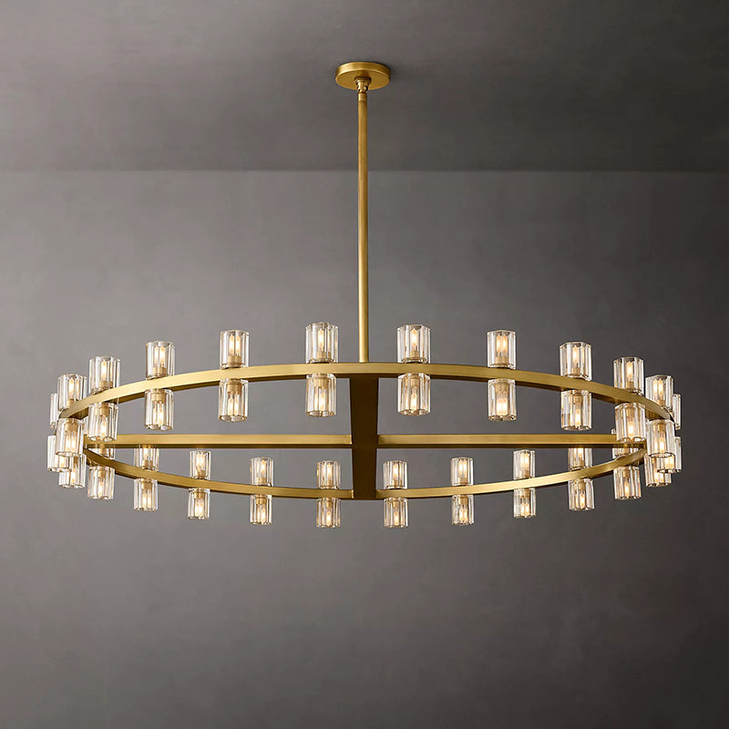 Aracachon Crystal Rectangular Chandelier 54"