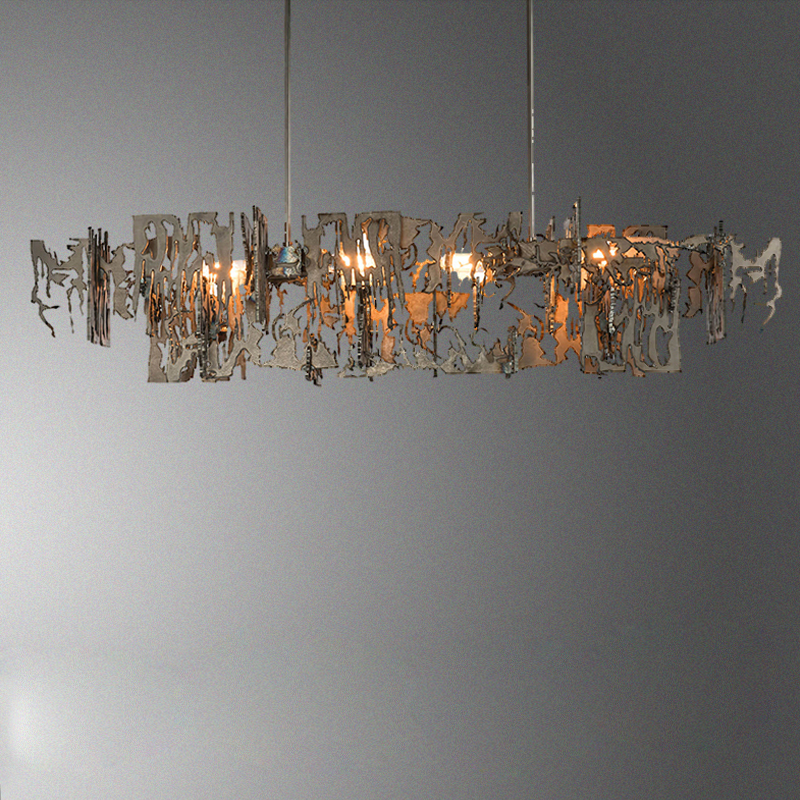 Simple Artistic Metal Dining Table Chandelier