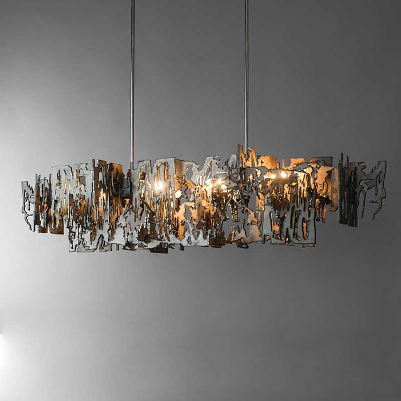 Simple Artistic Metal Dining Table Chandelier