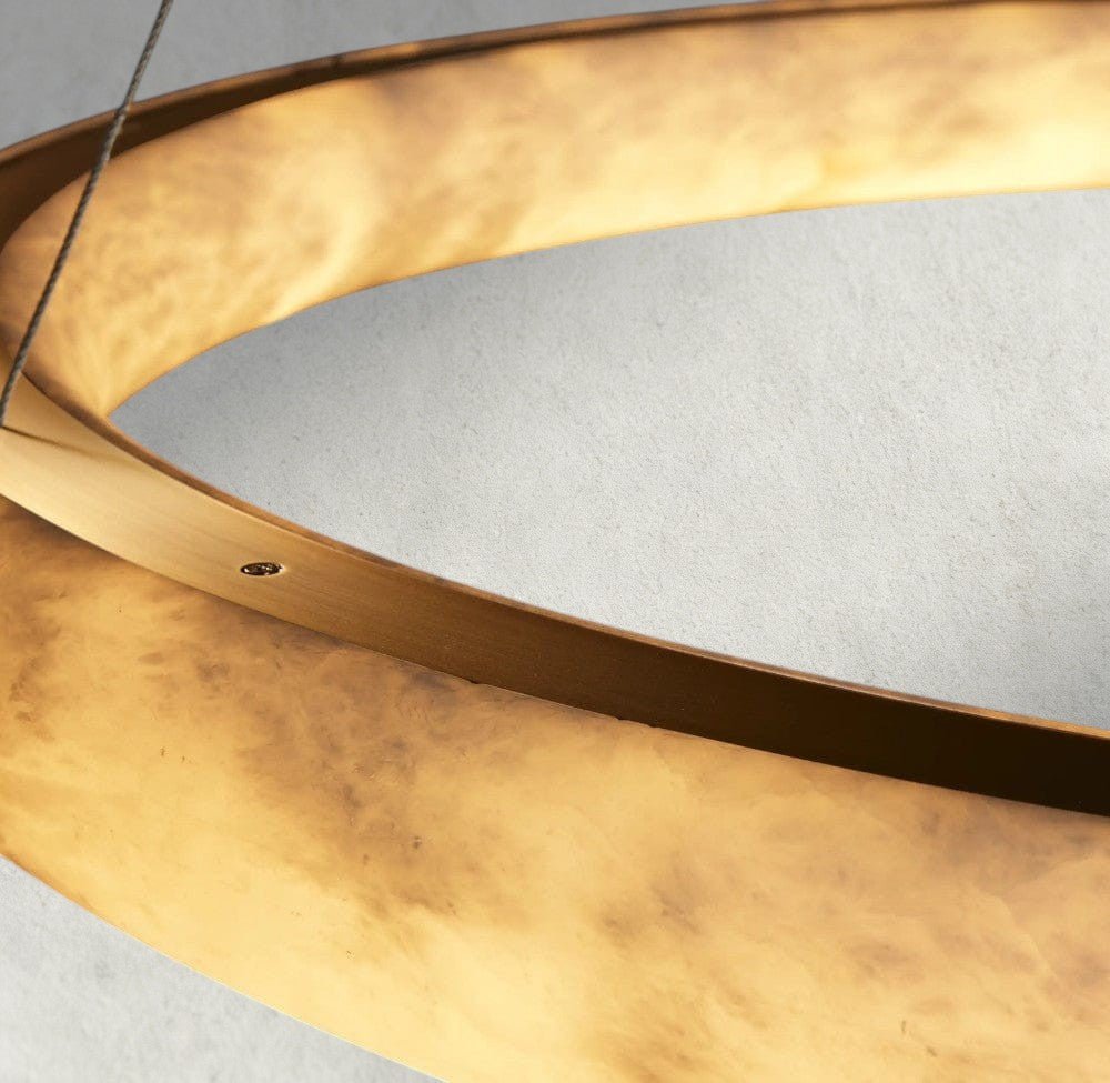 Halima Halo Alabaster Chandelier