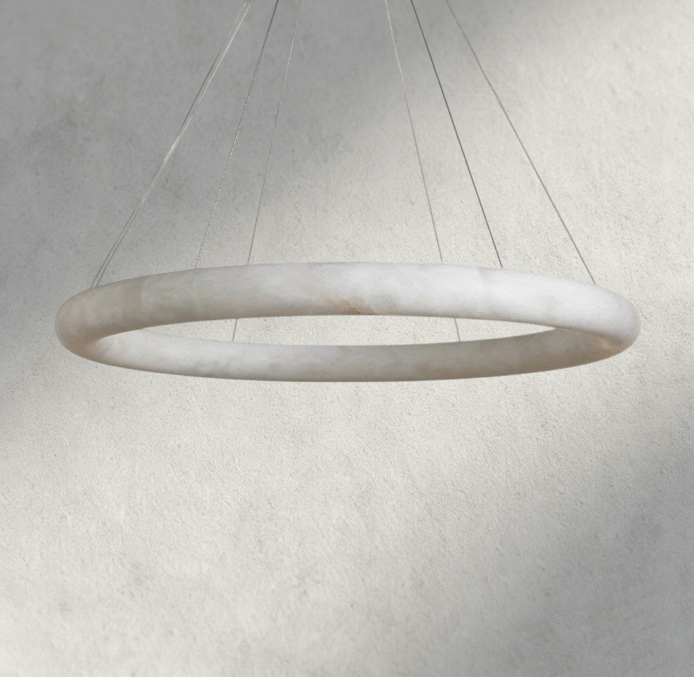 Halima Halo Alabaster Chandelier