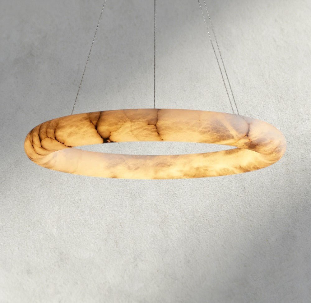 Halima Halo Alabaster Chandelier