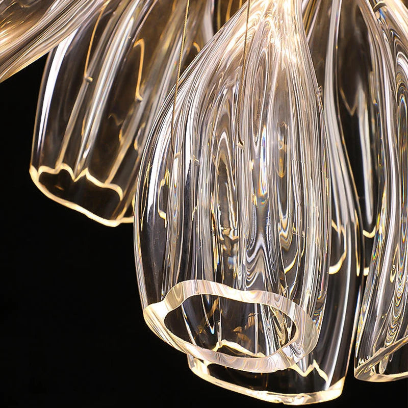 Glass Lotus Chandelier